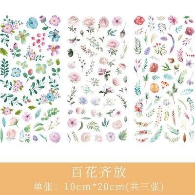 NEW Cartoon Flowers Leaves Sticker